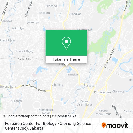 Research Center For Biology - Cibinong Science Center (Csc) map