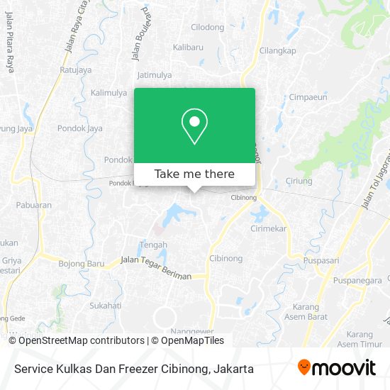 Service Kulkas Dan Freezer Cibinong map