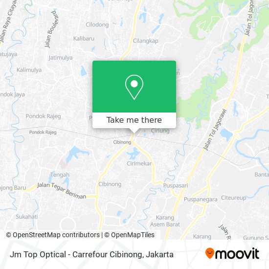 Jm Top Optical - Carrefour Cibinong map