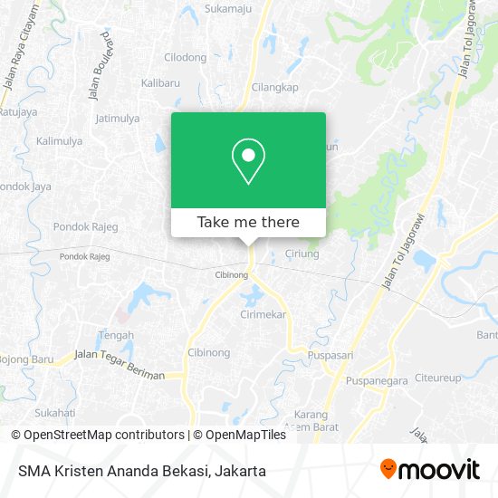 SMA Kristen Ananda Bekasi map