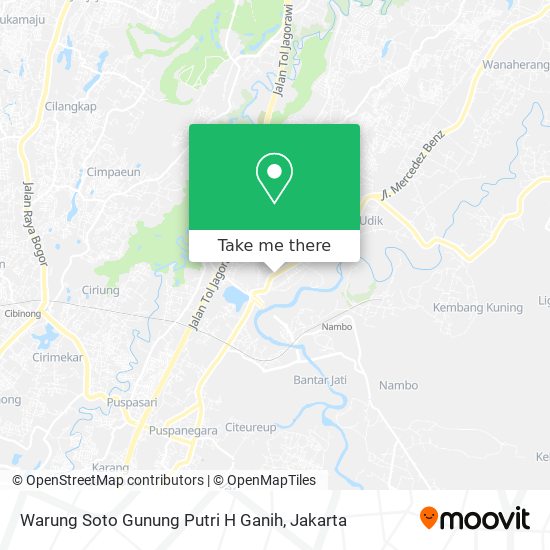 Warung Soto Gunung Putri H Ganih map