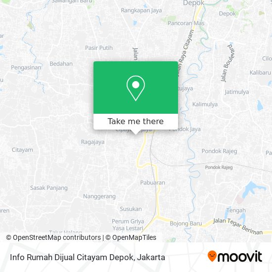 Info Rumah Dijual Citayam Depok map
