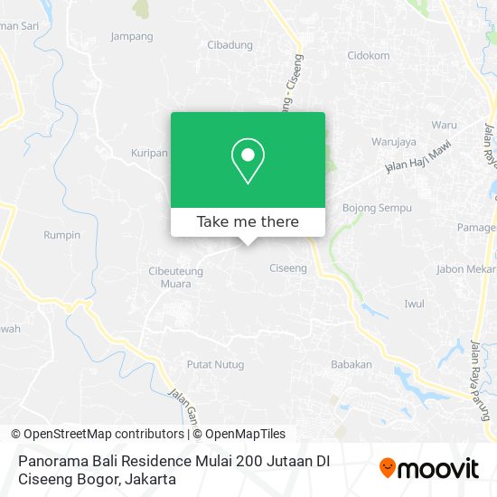 Panorama Bali Residence Mulai 200 Jutaan DI Ciseeng Bogor map