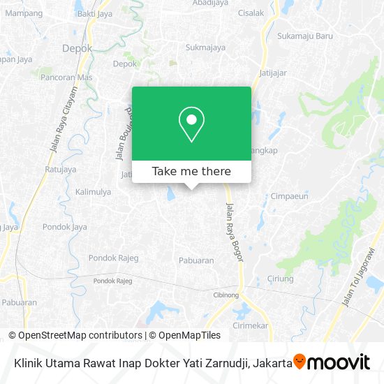 Klinik Utama Rawat Inap Dokter Yati Zarnudji map
