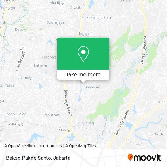 Bakso Pakde Santo map