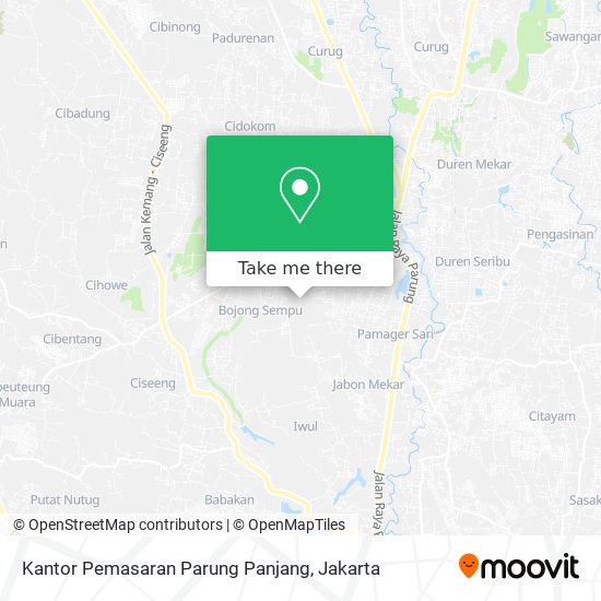 Kantor Pemasaran Parung Panjang map