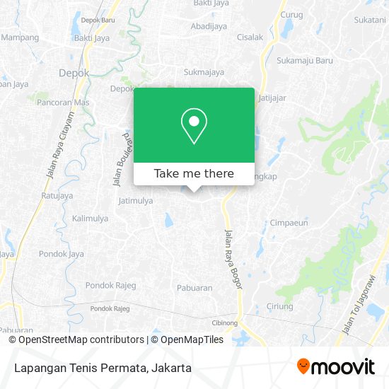 Lapangan Tenis Permata map