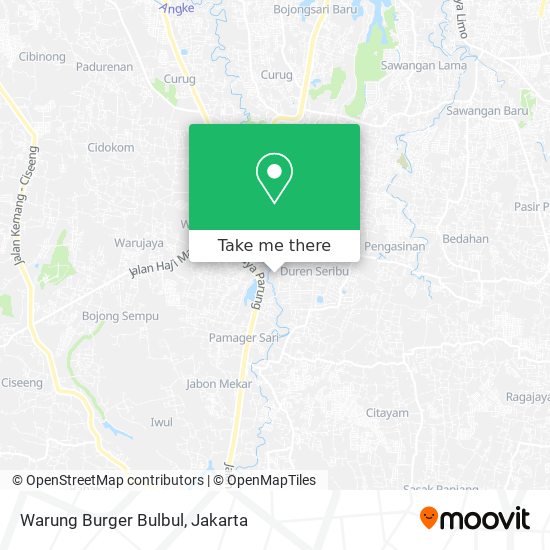 Warung Burger Bulbul map