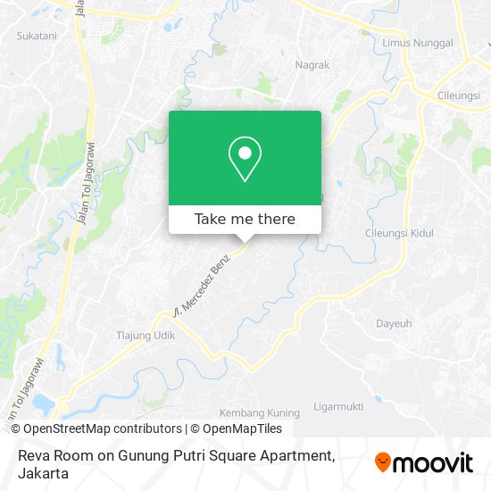 Reva Room on Gunung Putri Square Apartment map