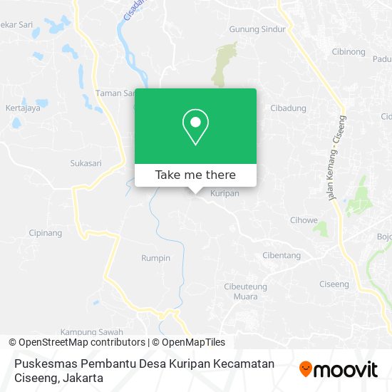 Puskesmas Pembantu Desa Kuripan Kecamatan Ciseeng map
