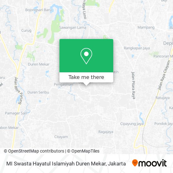 MI Swasta Hayatul Islamiyah Duren Mekar map