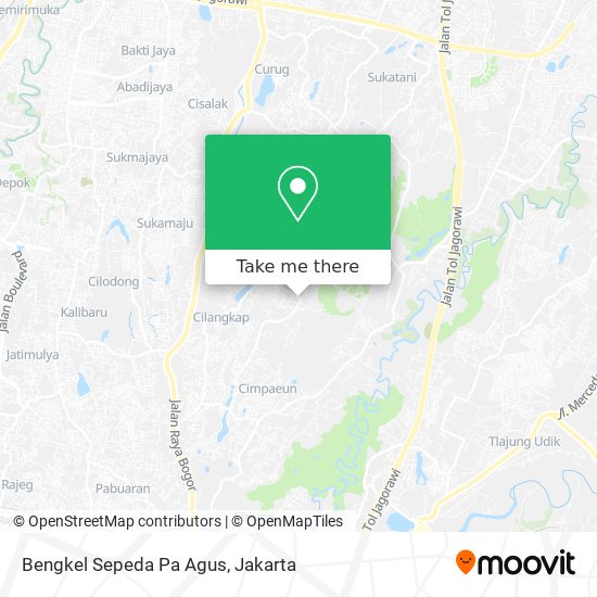 Bengkel Sepeda Pa Agus map