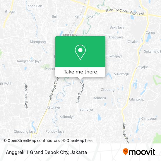 Anggrek 1 Grand Depok City map