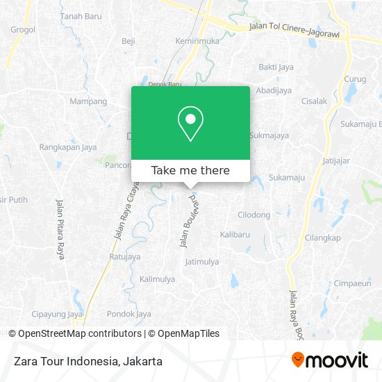Zara Tour Indonesia map
