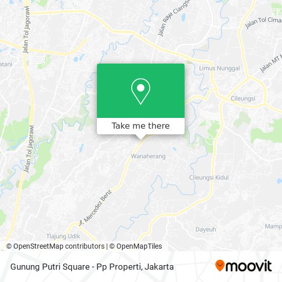 Gunung Putri Square - Pp Properti map