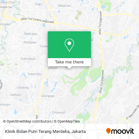 Klinik Bidan Putri Terang Merdeka map