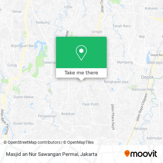 Masjid an Nur Sawangan Permai map