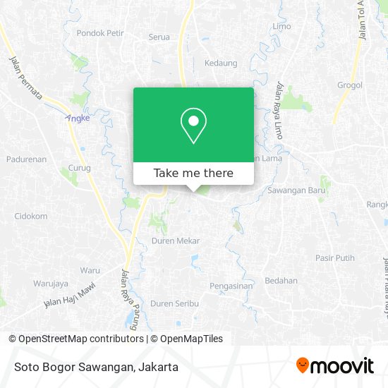 Soto Bogor Sawangan map