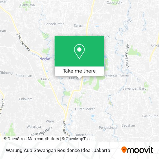 Warung Aup Sawangan Residence Ideal map