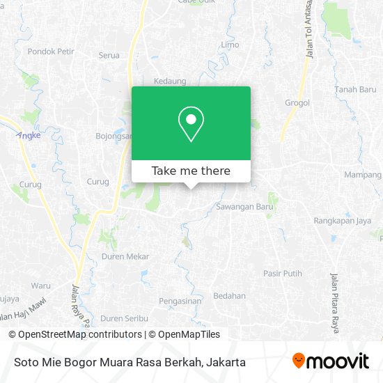 Soto Mie Bogor Muara Rasa Berkah map