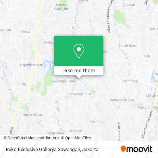 Ruko Exclusive Gallerya Sawangan map