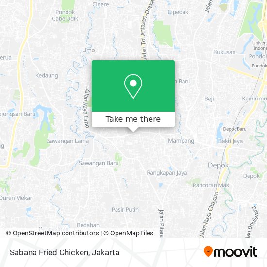 Sabana Fried Chicken map