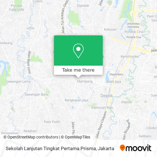 Sekolah Lanjutan Tingkat Pertama Prisma map