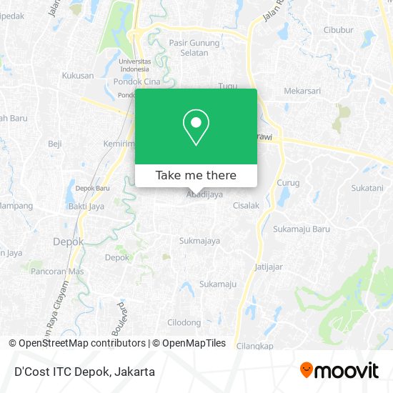 D'Cost ITC Depok map