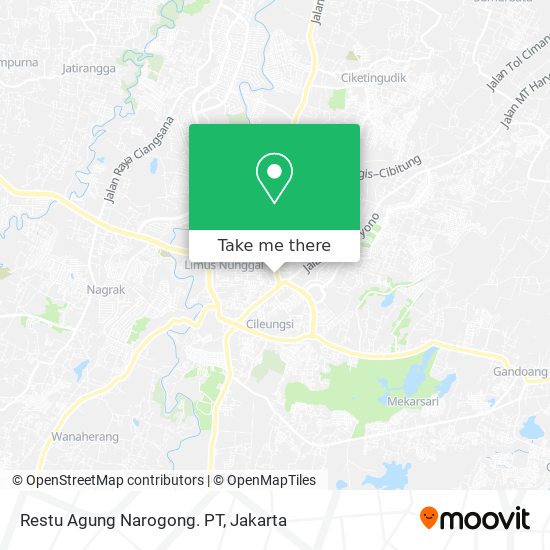 Restu Agung Narogong. PT map