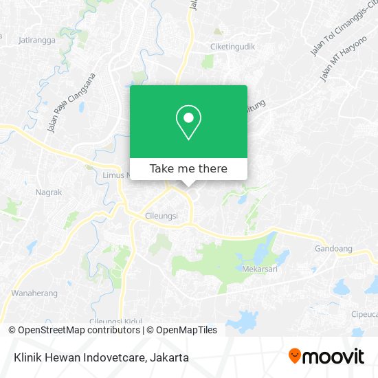 Klinik Hewan Indovetcare map
