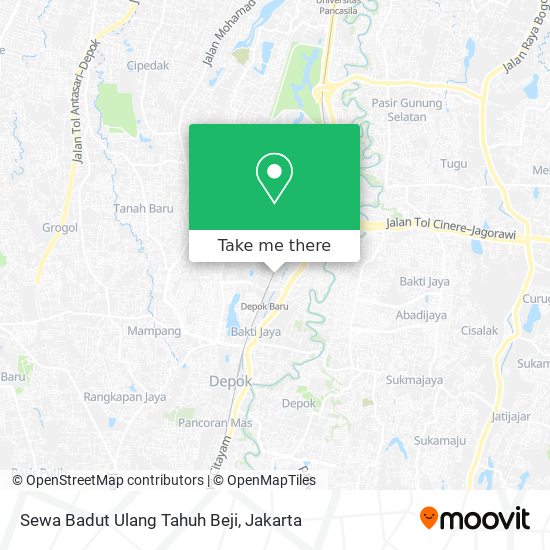 Sewa Badut Ulang Tahuh Beji map