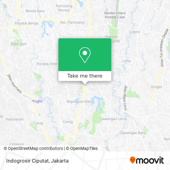 Indogrosir Ciputat map