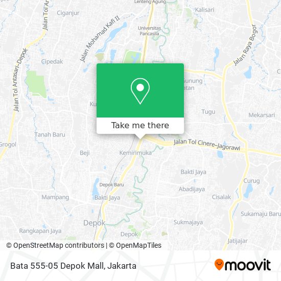 Bata 555-05 Depok Mall map