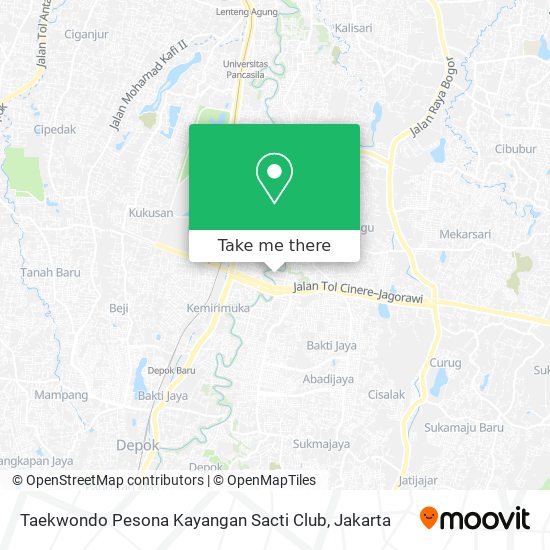 Taekwondo Pesona Kayangan Sacti Club map