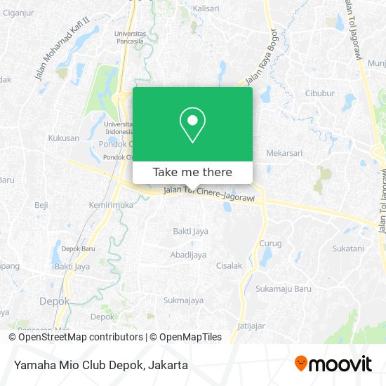 Yamaha Mio Club Depok map