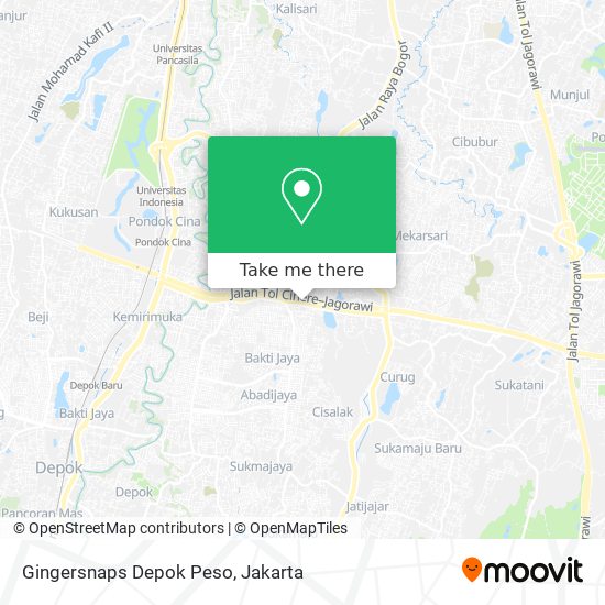 Gingersnaps Depok Peso map