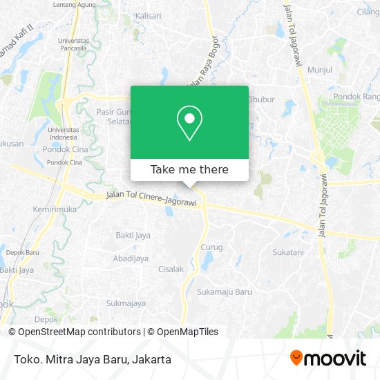 Toko. Mitra Jaya Baru map