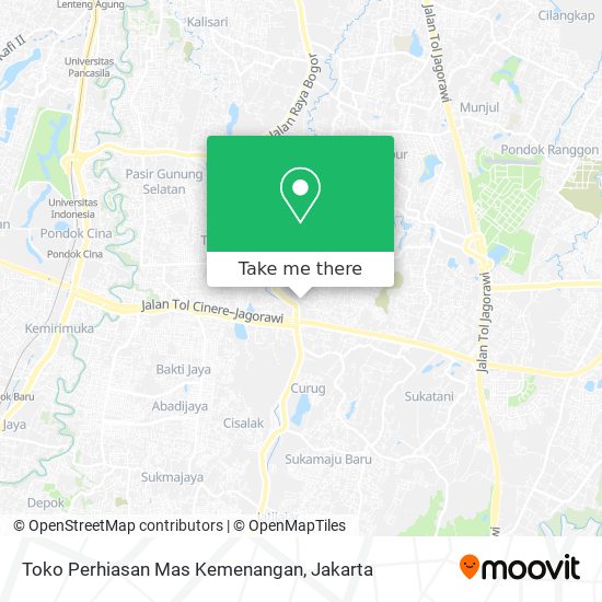 Toko Perhiasan Mas Kemenangan map