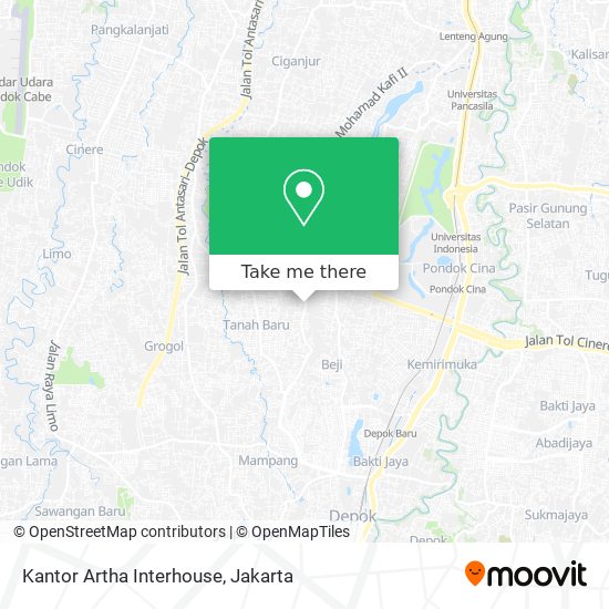 Kantor Artha Interhouse map