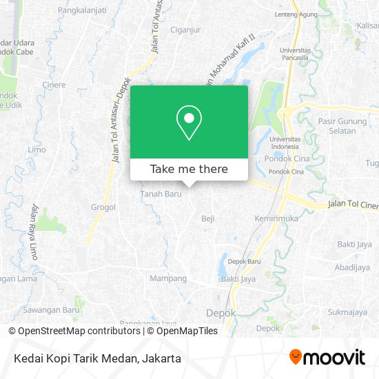 Kedai Kopi Tarik Medan map