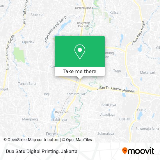 Dua Satu Digital Printing map