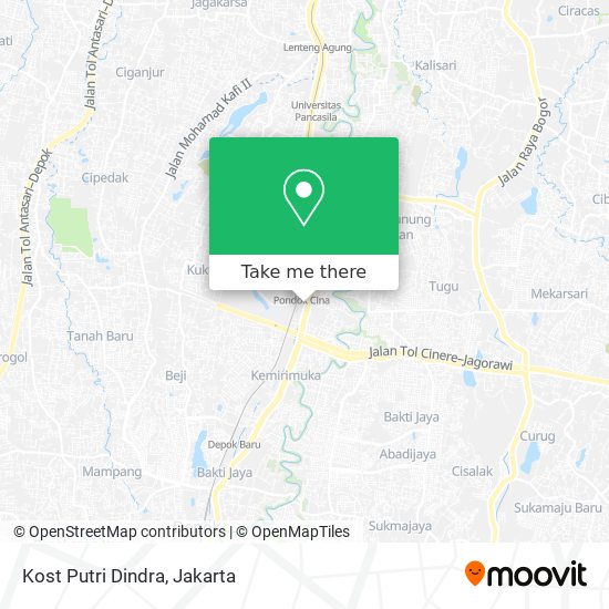 Kost Putri Dindra map