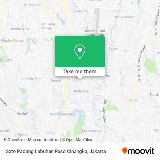 Sate Padang Labuhan Raso Cinangka map