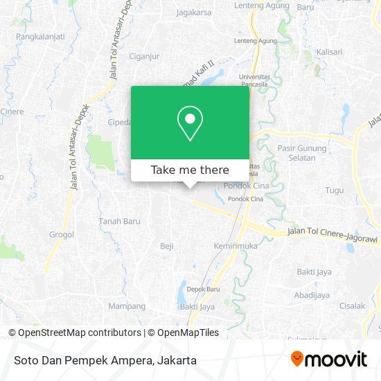 Soto Dan Pempek Ampera map