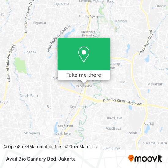 Avail Bio Sanitary Bed map