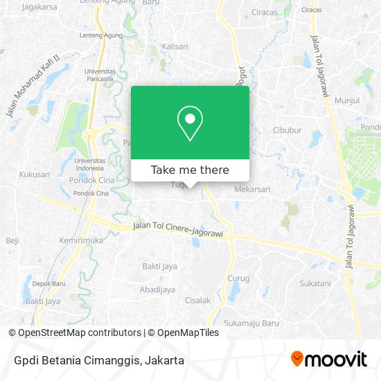 Gpdi Betania Cimanggis map