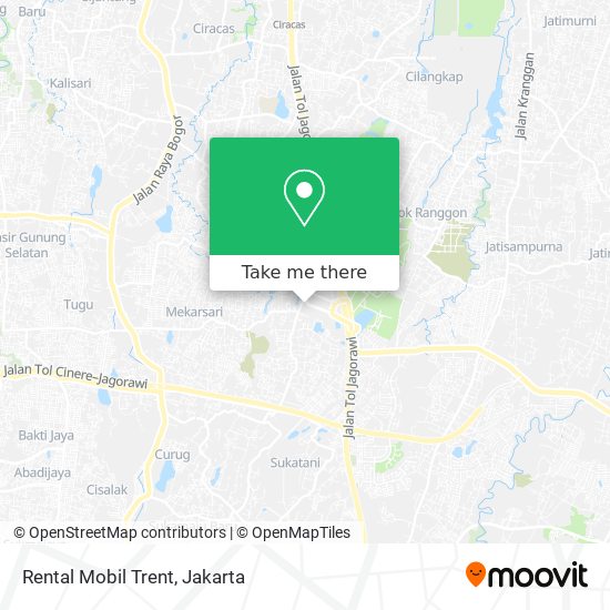 Rental Mobil Trent map
