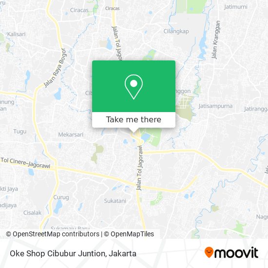 Oke Shop Cibubur Juntion map
