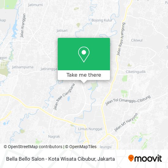 Bella Bello Salon - Kota Wisata Cibubur map