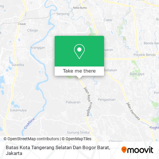 Batas Kota Tangerang Selatan Dan Bogor Barat map